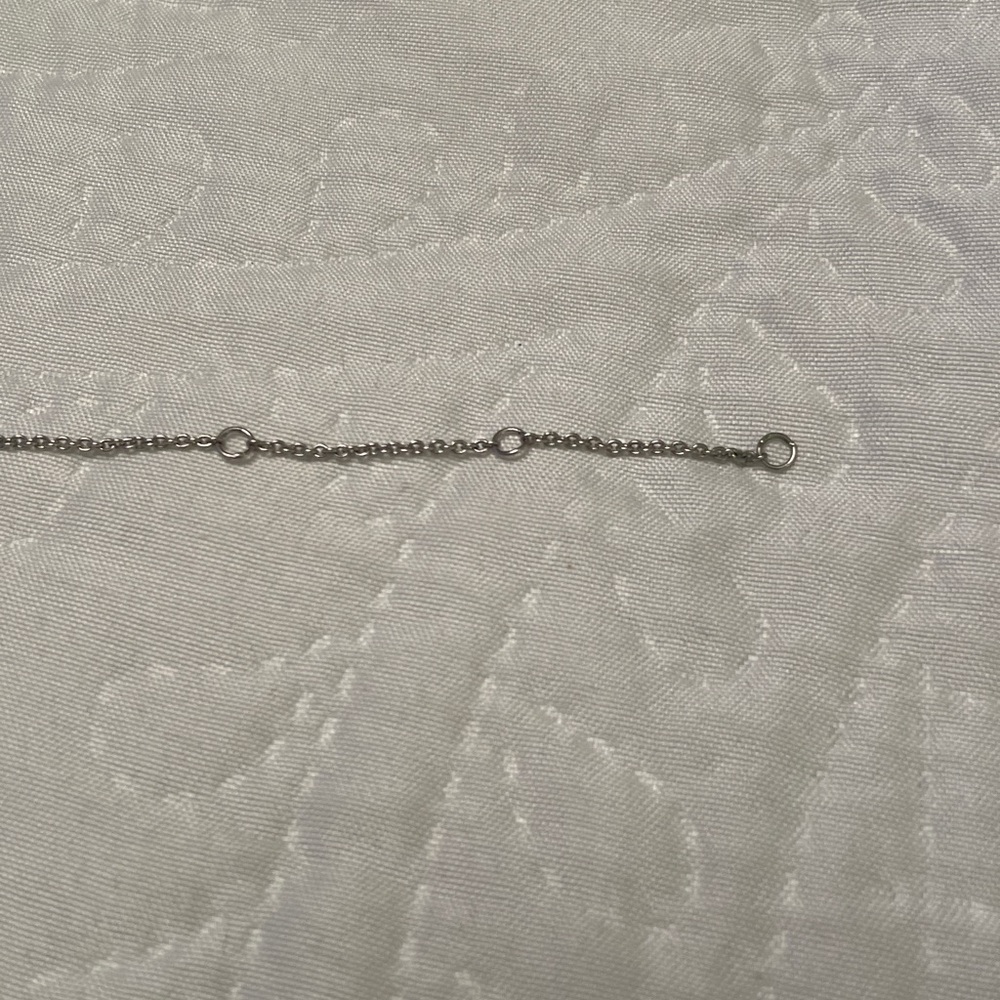 COACH Signature C Sparkle Station Necklace Silver Tone with Crystals 18”L - Picture 7 of 14
